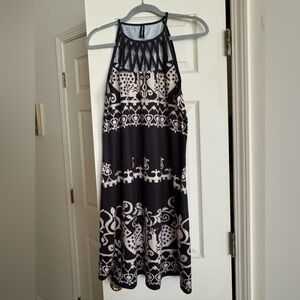 Lattice style neck cotton sundress